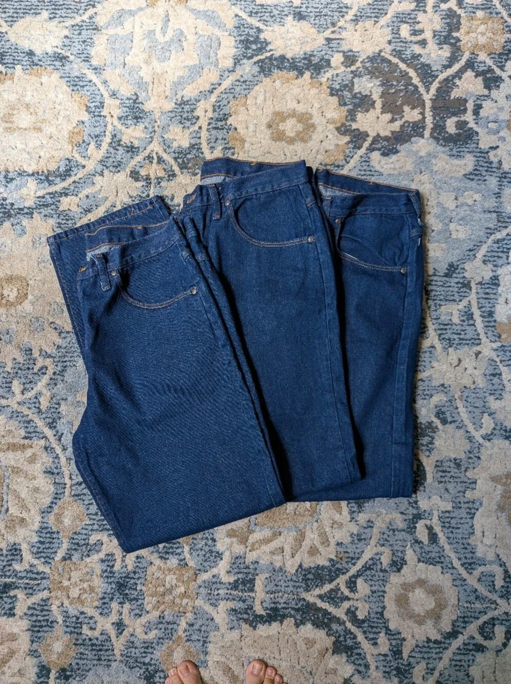 Denim&Co Men's Indigo Blue Relaxed Jeans